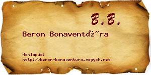 Beron Bonaventúra névjegykártya